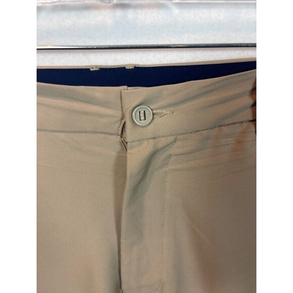 Foot Joy Mens Beige Flat-Front Chino Pants With Button Closure34x30 - Picture 3 of 13